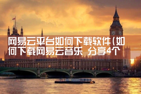 网易云平台如何下载软件