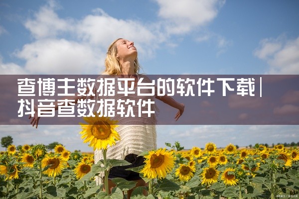 查博主数据平台的软件下载