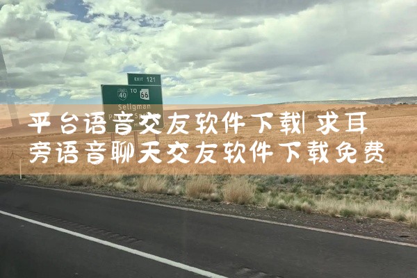 平台语音交友软件下载