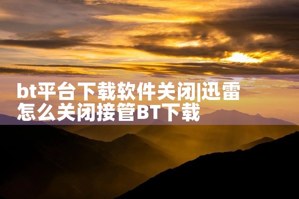 bt平台下载软件关闭