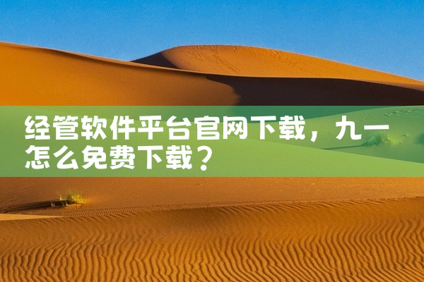 经管软件平台官网下载